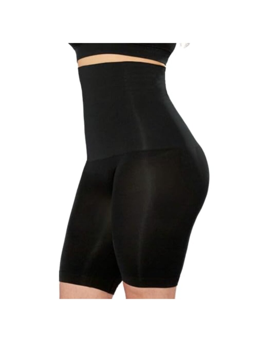 High-Waisted Seamless Shapewear Shorts Tummy Control Mid-Thigh